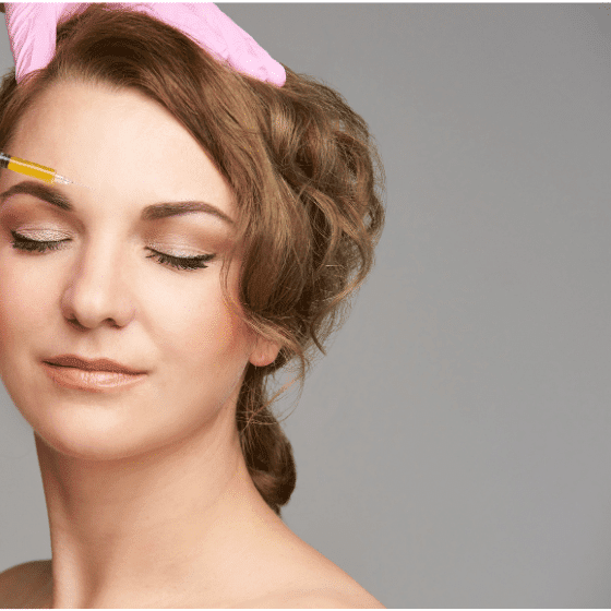 Quick Aesthetics Med Spa girl having eyebrow filter