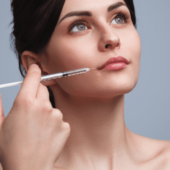 Quick Aesthetics Med Spa girl having lip filter